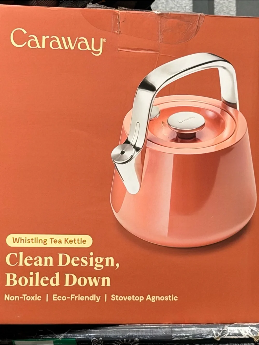 Caraway 2 Quart Whistling Tea Kettle, Durable Stainless Steel Tea Pot Fast Boili